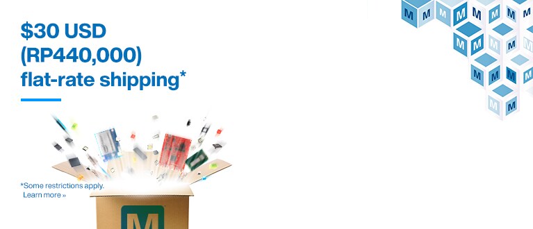 $30 USD (RP440,000) flat-rate Shipping* (*Some restrictions apply.)