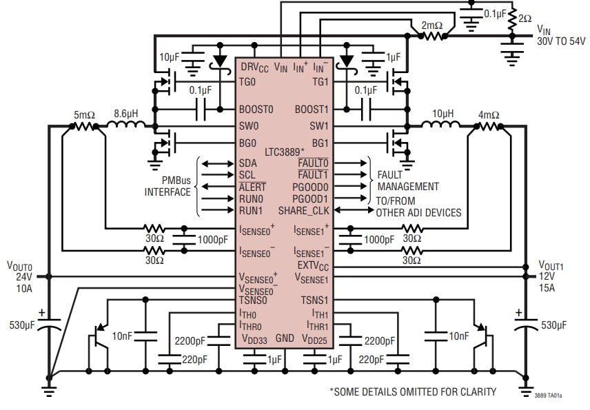 Application Circuit Diagram - Analog Devices Inc. LTC388x Step-Down Controllers Application Circuit Diagram - Analog Devices Inc. LTC388x Step-Down Controllers