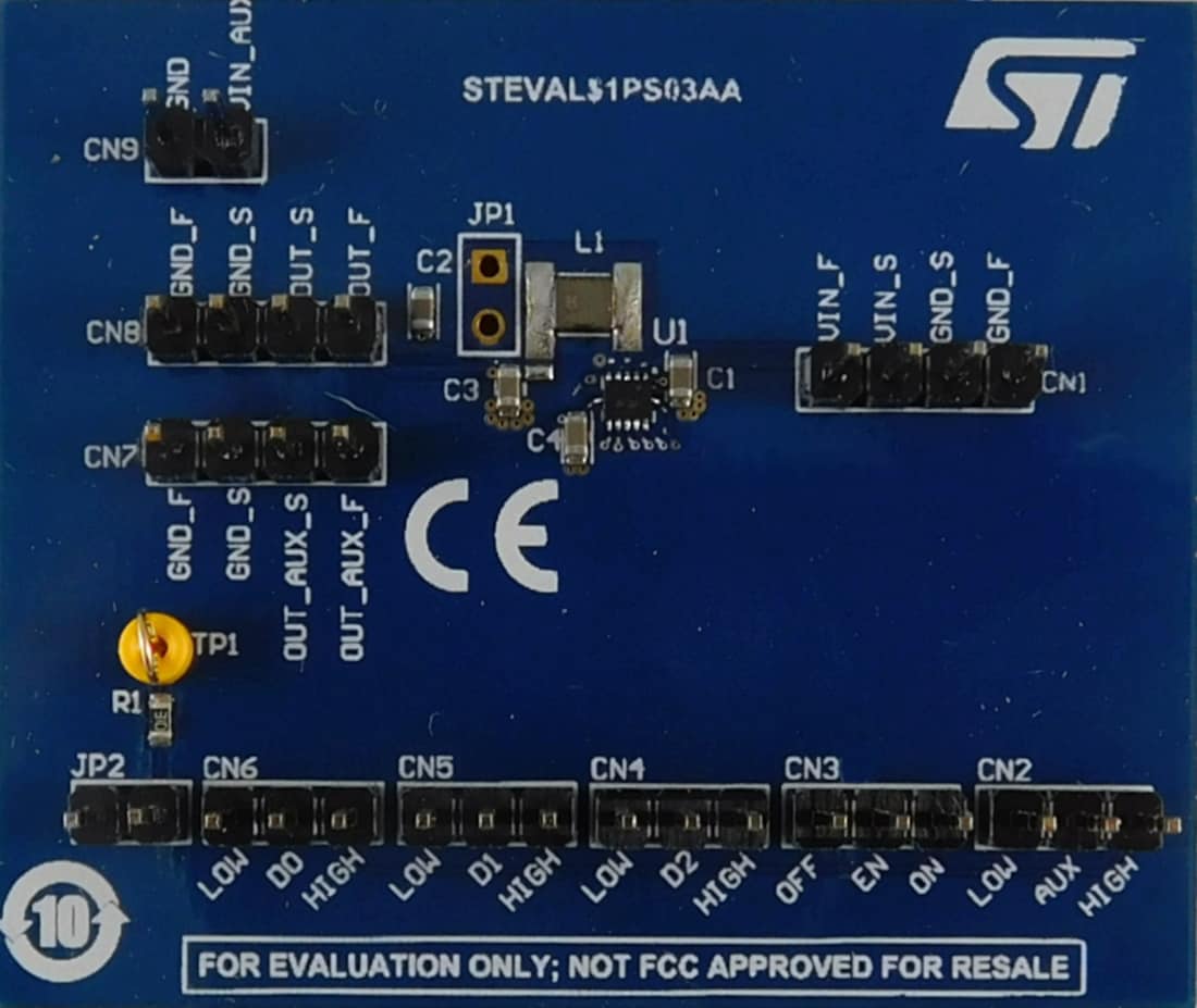 Mechanical Drawing - STMicroelectronics STEVAL-1PS03A Converter Evaluation Board