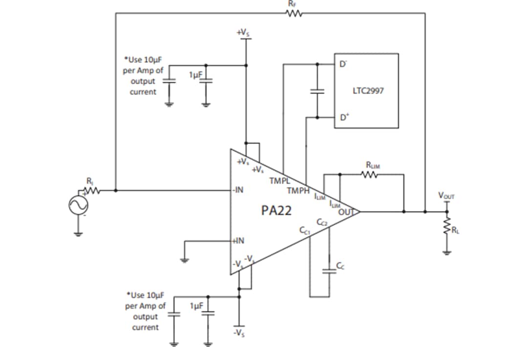 PA22 High Voltage Power Operational Amplifier - Apex Microtechnology