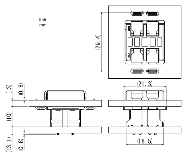 DW11 Floating BoardtoBoard Power Connectors JAE Mouser