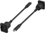 NEUTRIK USB Type-C® 5G D-Shape Fly-Lead Chassis Connectors