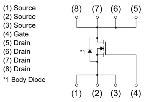 Schematic - ROHM Semiconductor RH7L03 60V N-Channel Power MOSFET