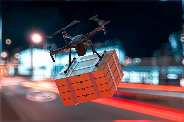drone carrying packages