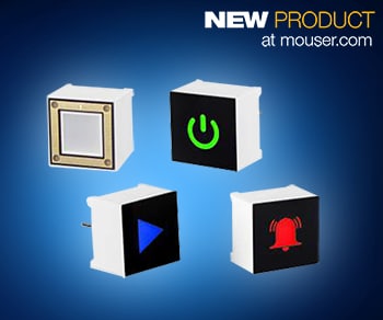 Get in Touch with VCC's LED-based CTH Series Capacitive Touch Sensor Displays, Now at Mouser